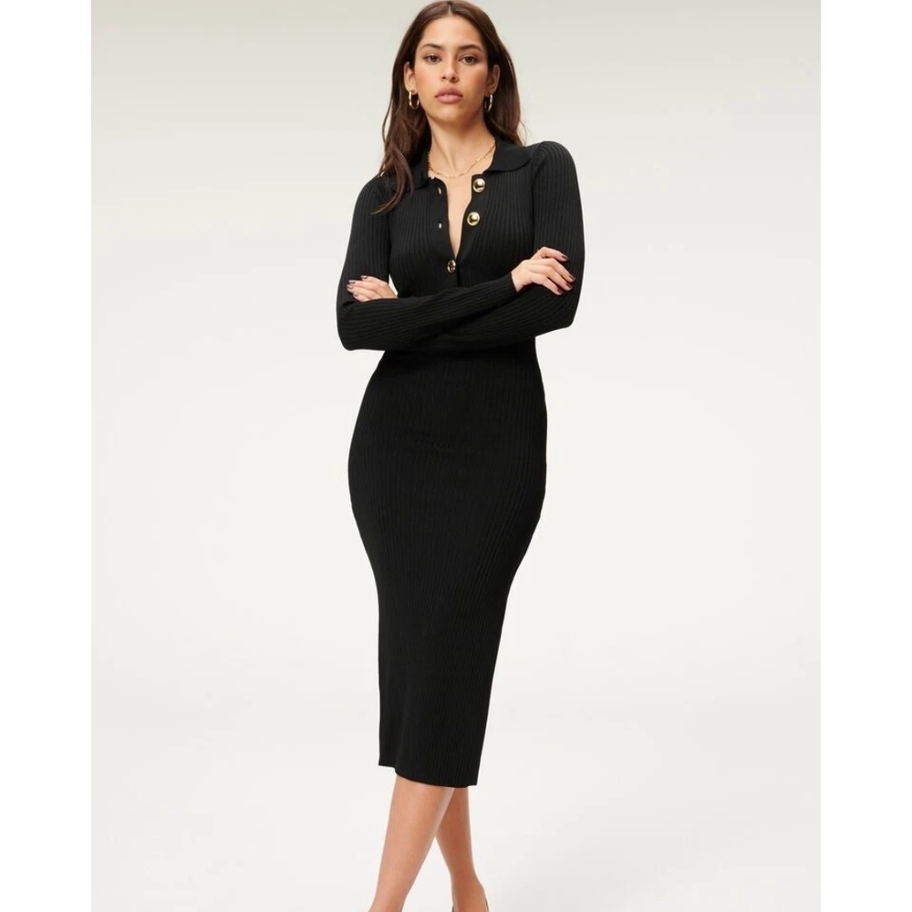 Good American Knit Polo Dress